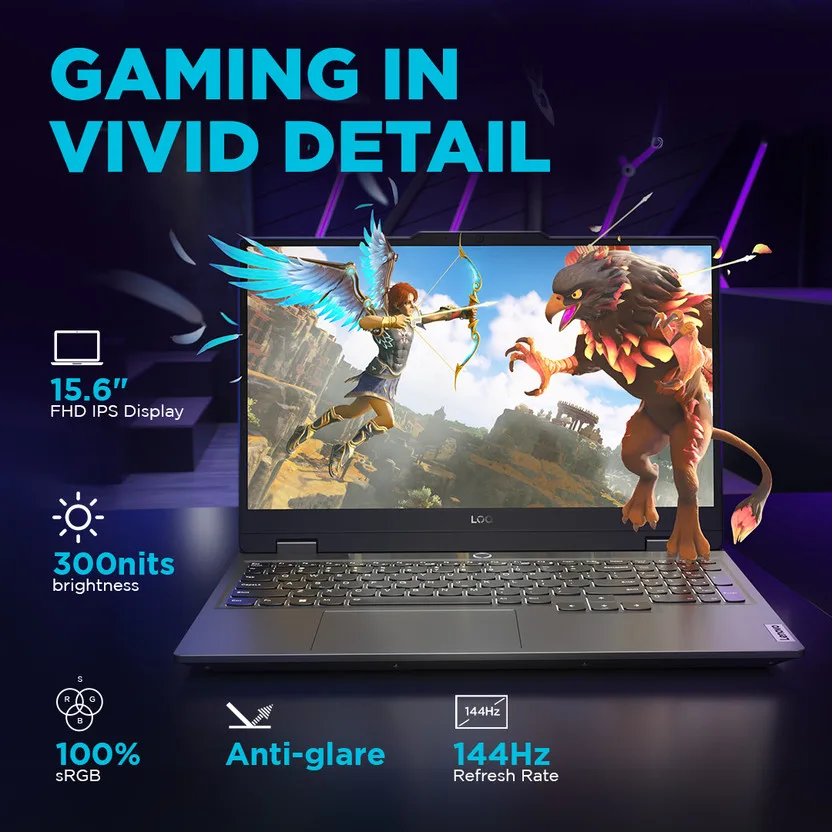 Lenovo LOQ Intel Core i7 13th Gen i7-13650HX - (16 GB/512 GB SSD/Windows 11 Home/6 GB Graphics/NVIDIA GeForce RTX 4050/144 Hz) LOQ 15IRX9 Gaming Laptop — image 4